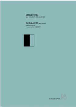 Bang and Olufsen Beolab 4000 service manual PDF